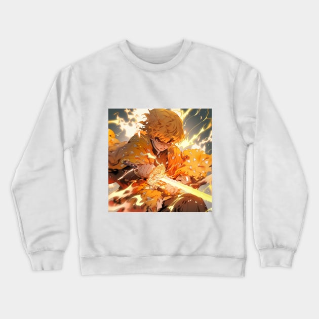 zenitsu Crewneck Sweatshirt by WabiSabi Wonders